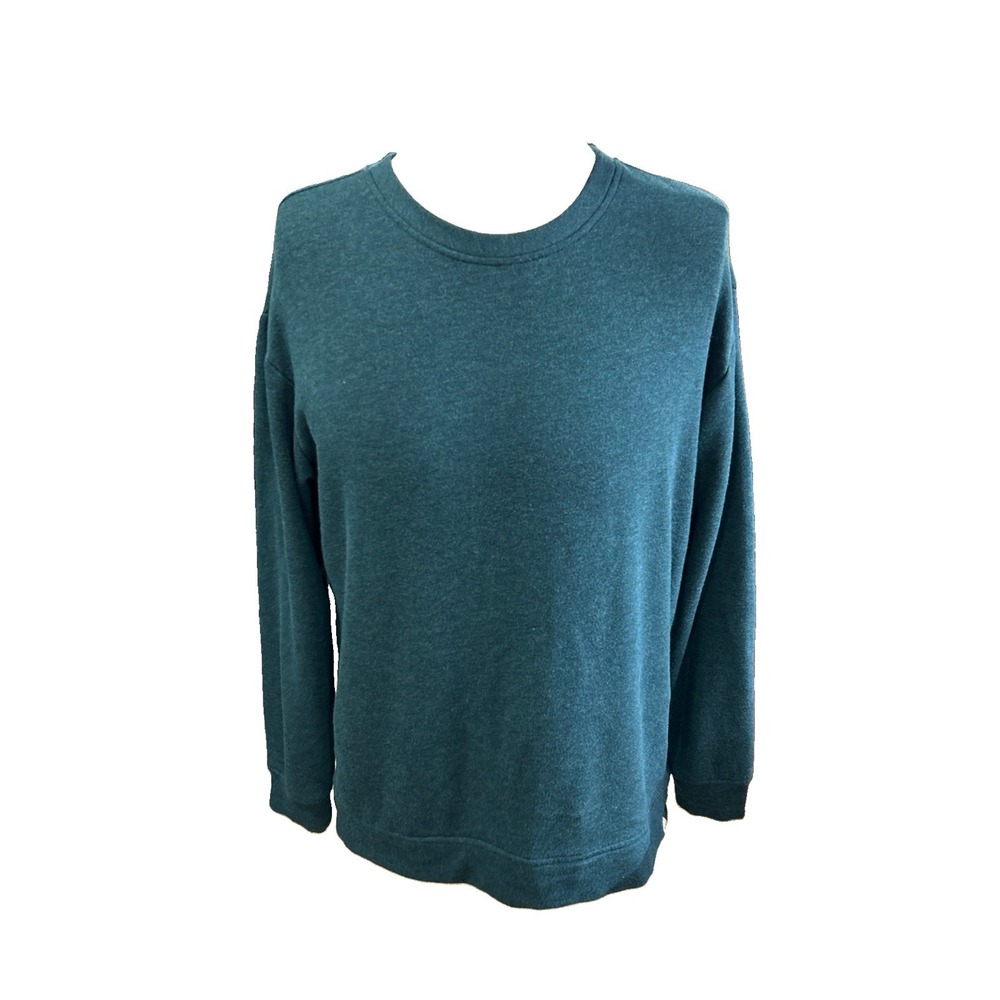 Orvis Womens Sweater M Teal Blue Long Sleeve Pullover Lightweight Sweatshirt
